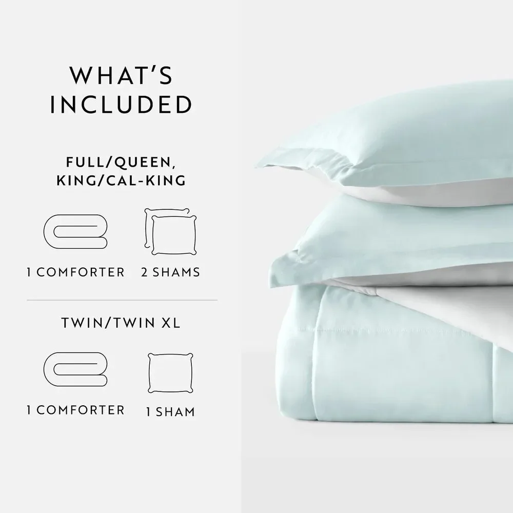 Kaycie Gray Fashion 3PC Reversible Comforter Set - All Season Down Queen Size